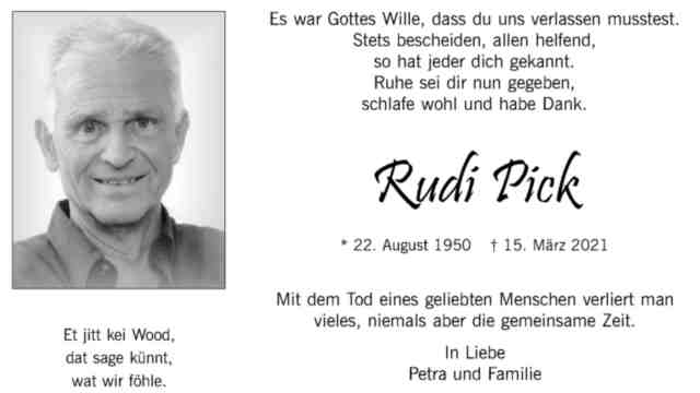 Rudi (Rudolf) Pick