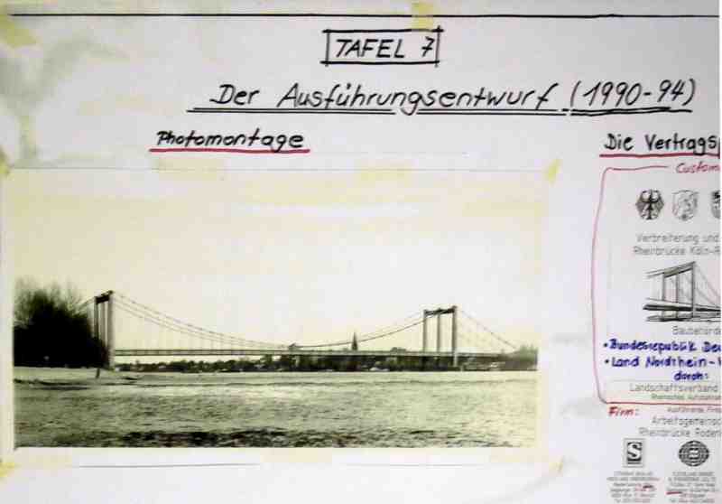 Rodenkirchener Brücke, Entwurf 1990